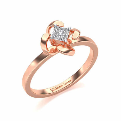Aamaira Silver Ring - Rose Gold - Image 1