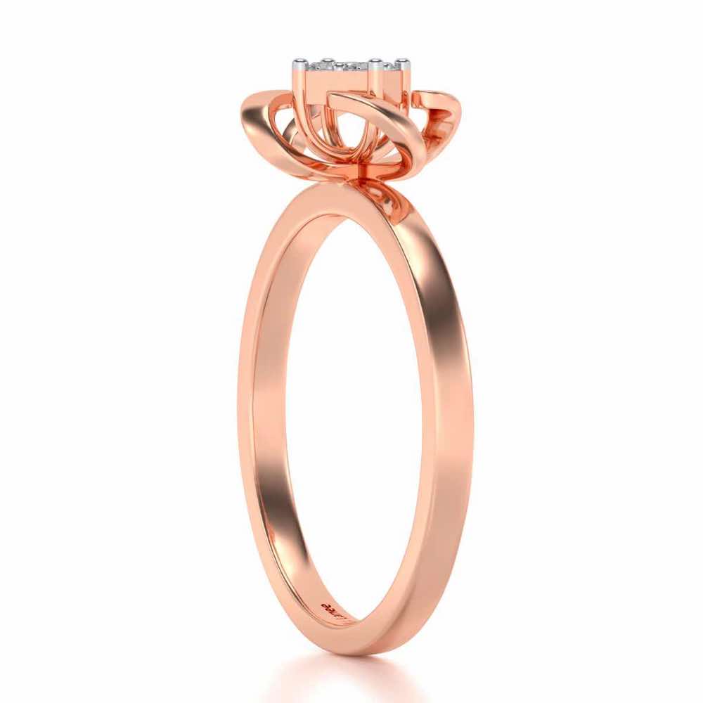 Aamaira Silver Ring - Rose Gold - Image 3