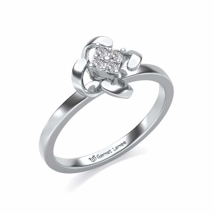 Aamaira Silver Ring - White Gold - Image 1