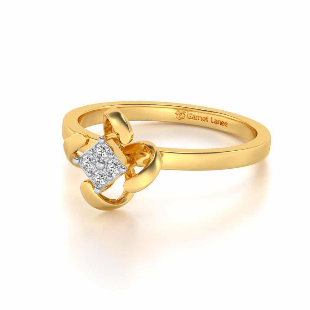 Aamaira Silver Ring - Yellow Gold - Image 2