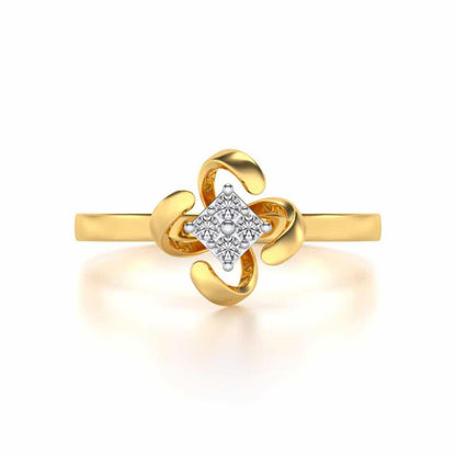 Aamaira Silver Ring - Yellow Gold - Image 4