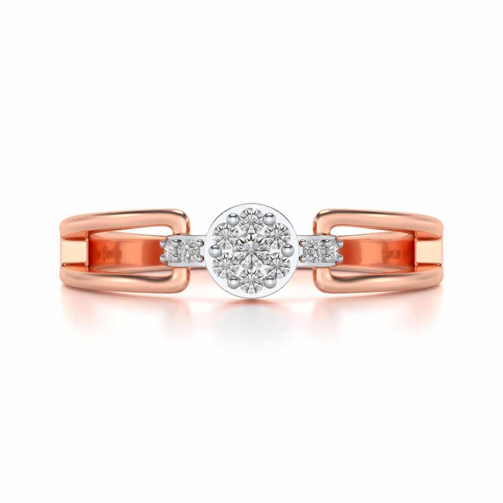 Aanakshi Silver Ring - Rose Gold - Image 4