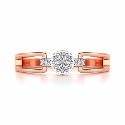 Aanakshi Silver Ring - Rose Gold - Image 4