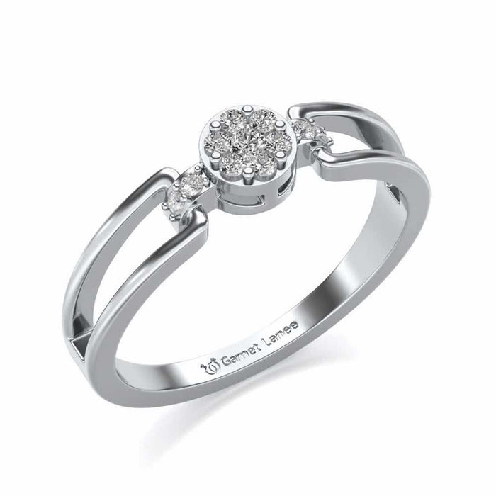 Aanakshi Silver Ring - White Gold - Image 1