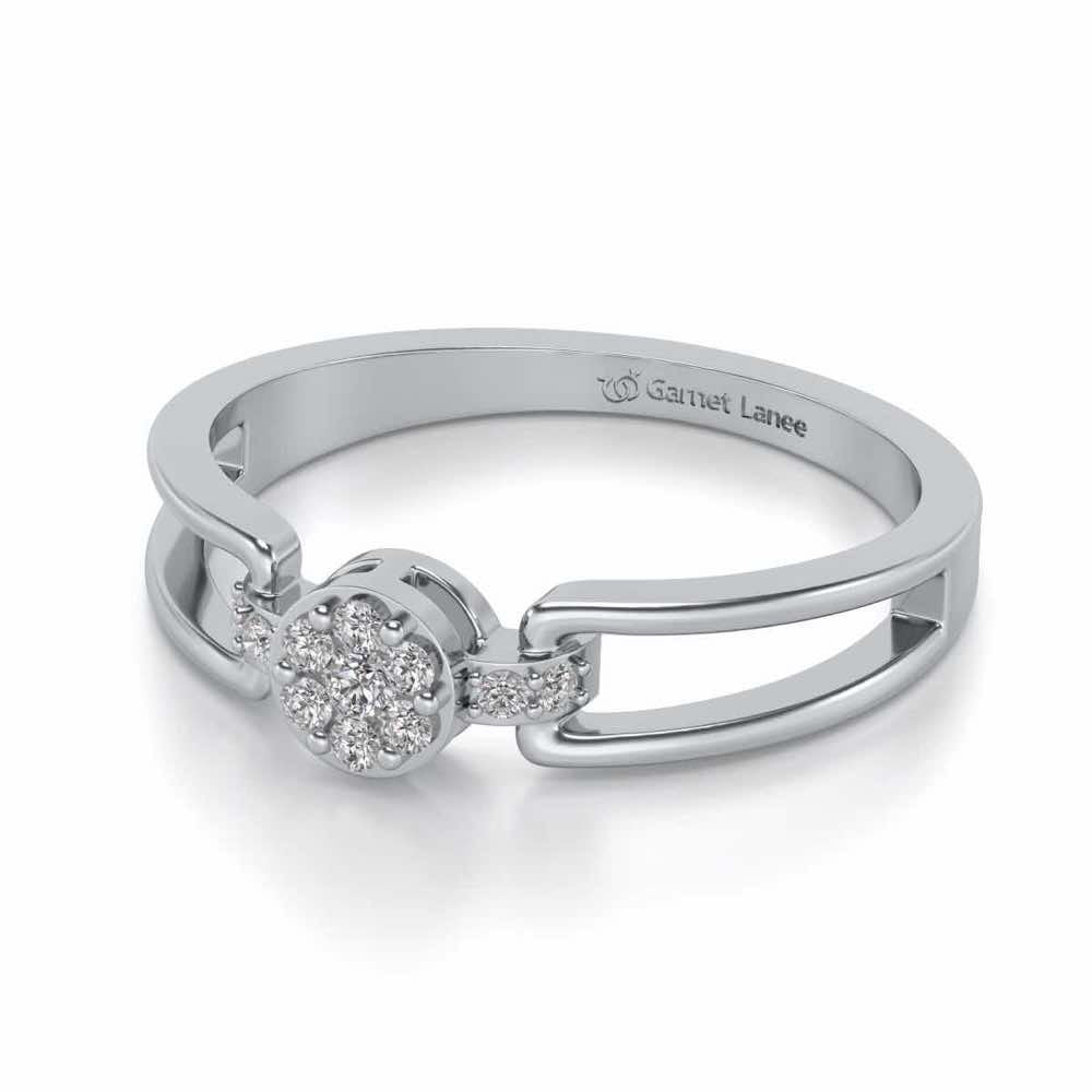 Aanakshi Silver Ring - White Gold - Image 2