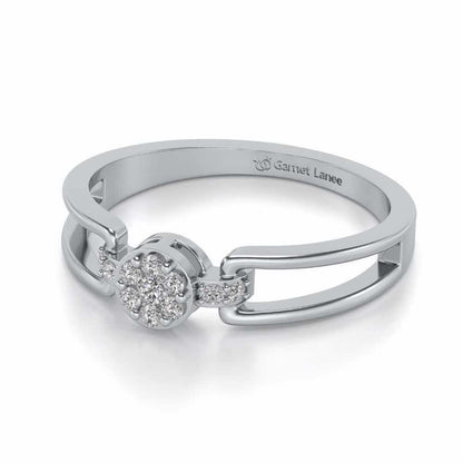 Aanakshi Silver Ring - White Gold - Image 2