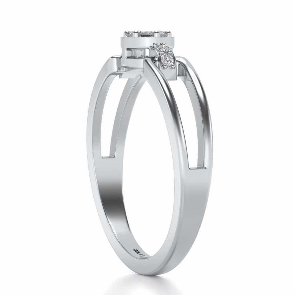 Aanakshi Silver Ring - White Gold - Image 3