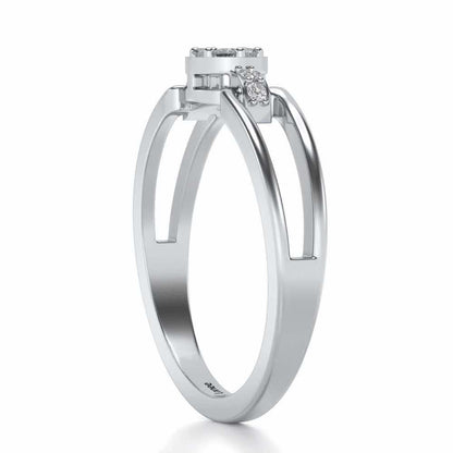 Aanakshi Silver Ring - White Gold - Image 3
