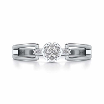 Aanakshi Silver Ring - White Gold - Image 4