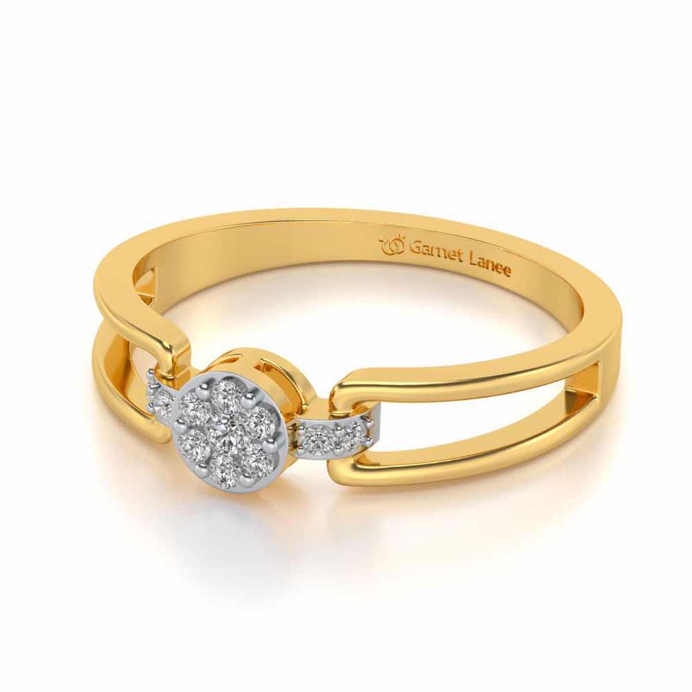 Aanakshi Silver Ring - Yellow Gold - Image 2