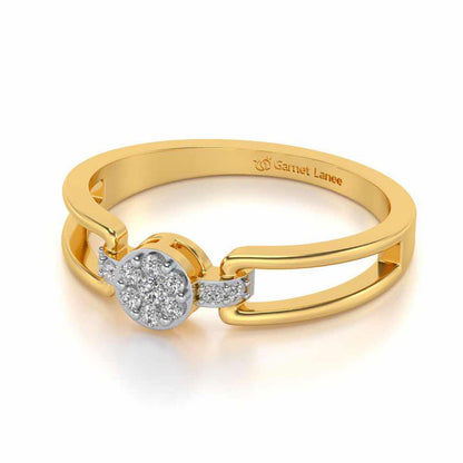 Aanakshi Silver Ring - Yellow Gold - Image 2
