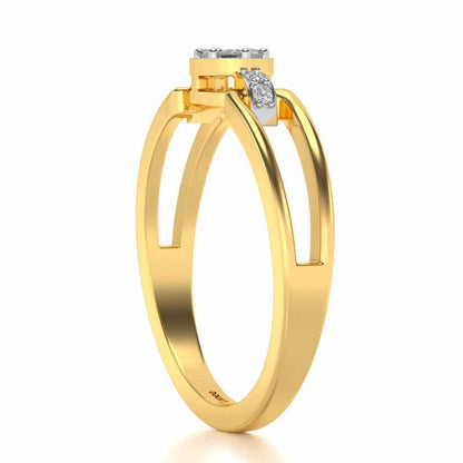 Aanakshi Silver Ring - Yellow Gold - Image 3