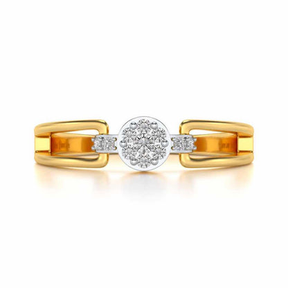 Aanakshi Silver Ring - Yellow Gold - Image 4