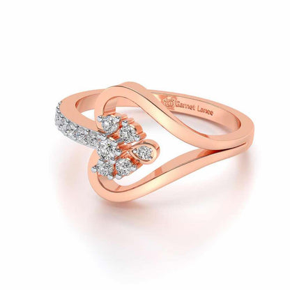 Aananya Silver Ring - Rose Gold - Image 2