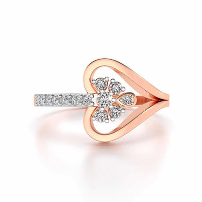 Aananya Silver Ring - Rose Gold - Image 4