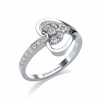 Aananya Silver Ring - White Gold - Image 1