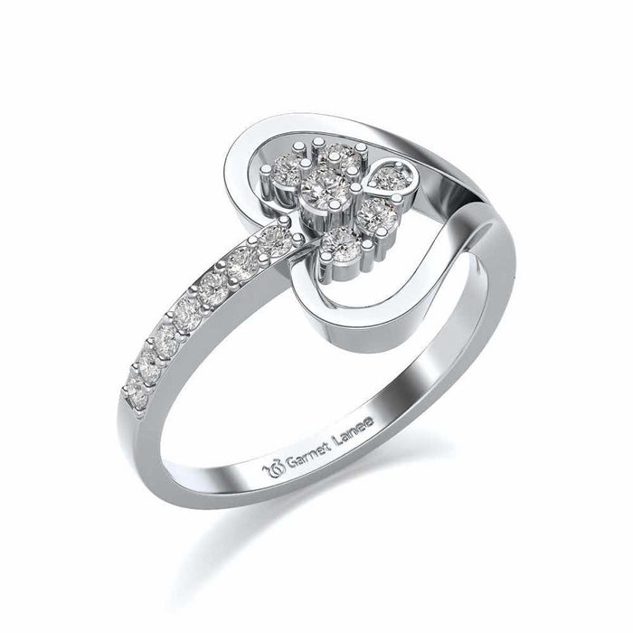 Aananya Silver Ring - White Gold - Image 1