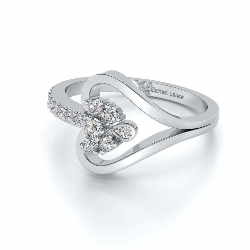 Aananya Silver Ring - White Gold - Image 2