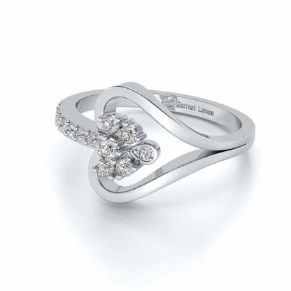 Aananya Silver Ring - White Gold - Image 2
