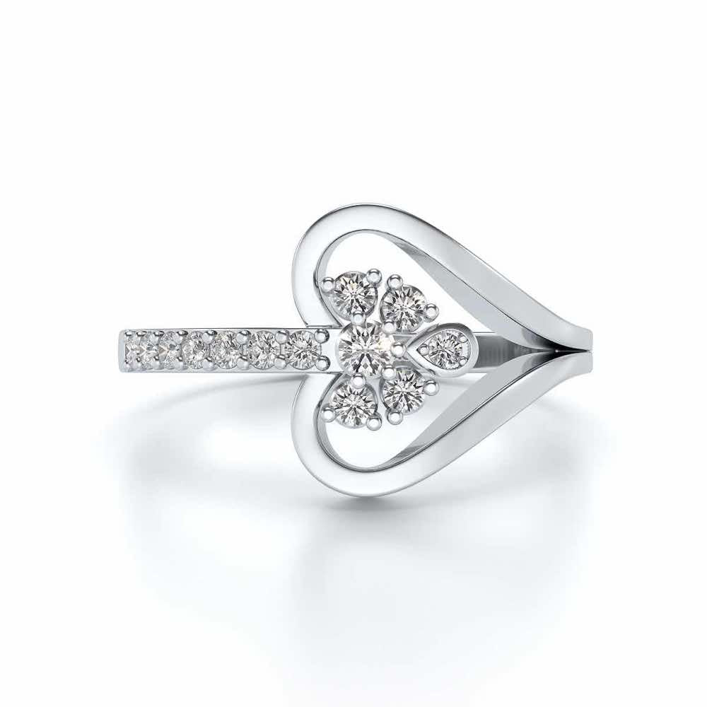 Aananya Silver Ring - White Gold - Image 4