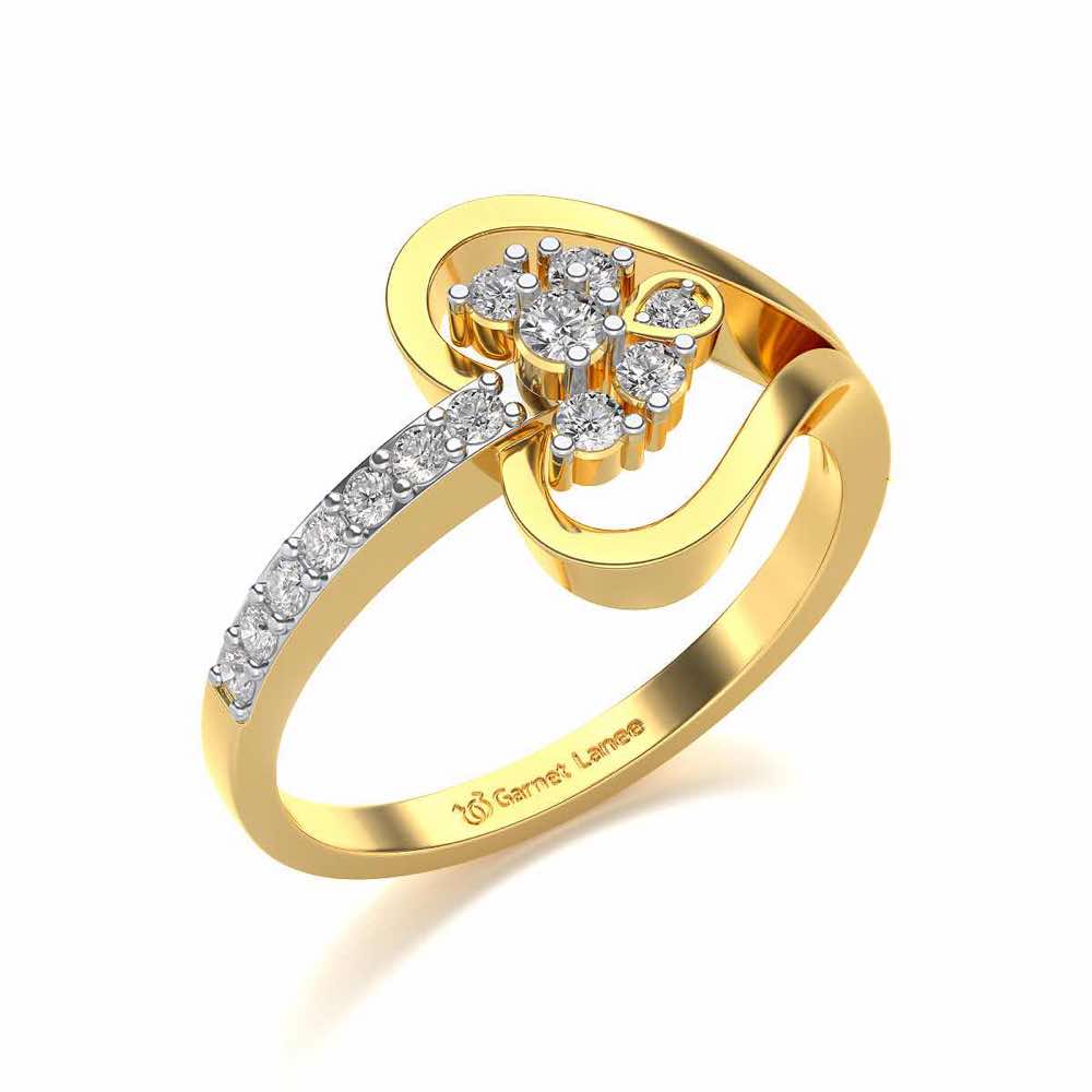 Aananya Silver Ring - Yellow Gold - Image 1