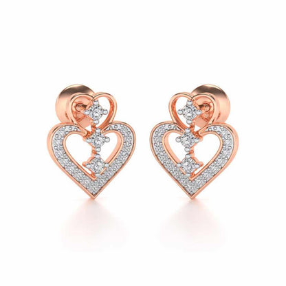 Aaravi Silver Earrings - Rose Gold - Image 1