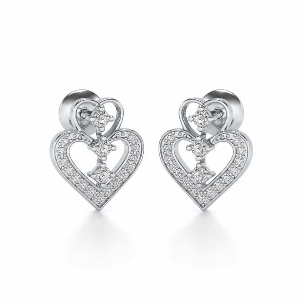 Aaravi Silver Earrings - White Gold - Image 1