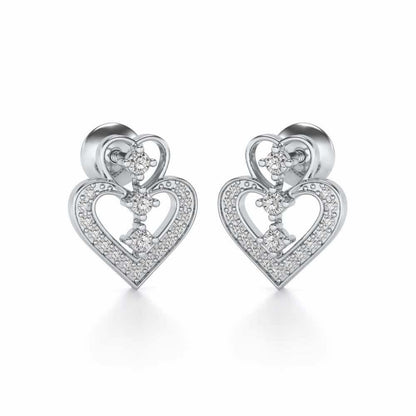 Aaravi Silver Earrings - White Gold - Image 1