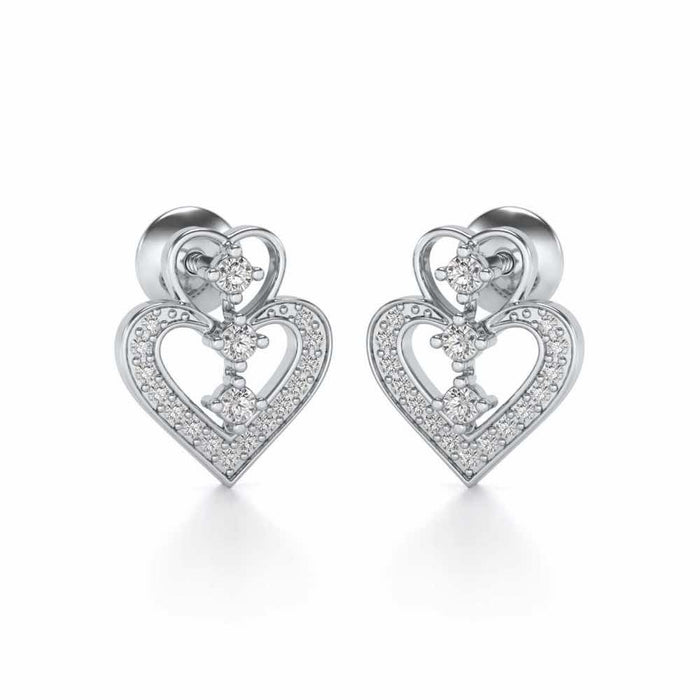 Aaravi Silver Earrings - White Gold - Image 1