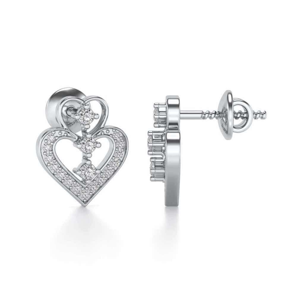 Aaravi Silver Earrings - White Gold - Image 3