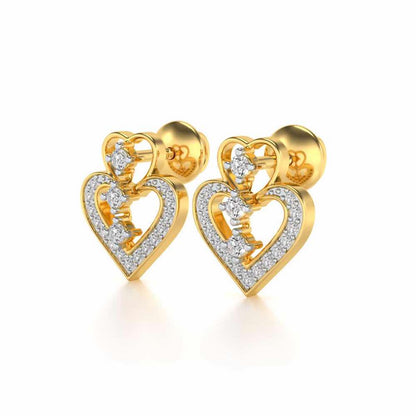 Aaravi Silver Earrings - Yellow Gold - Image 2