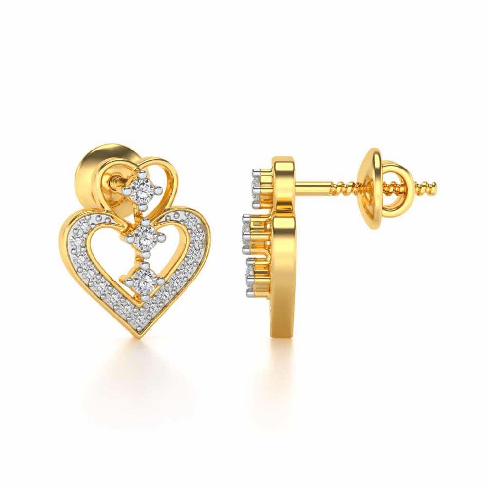 Aaravi Silver Earrings - Yellow Gold - Image 3