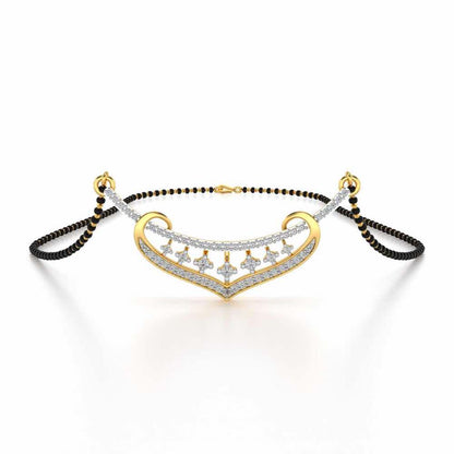 Aaravi Silver Mangalsutra - Yellow Gold - Image 1