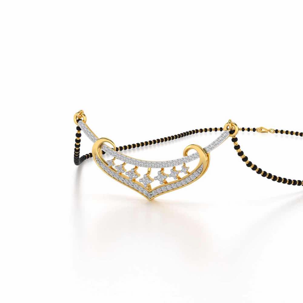 Aaravi Silver Mangalsutra - Yellow Gold - Image 2