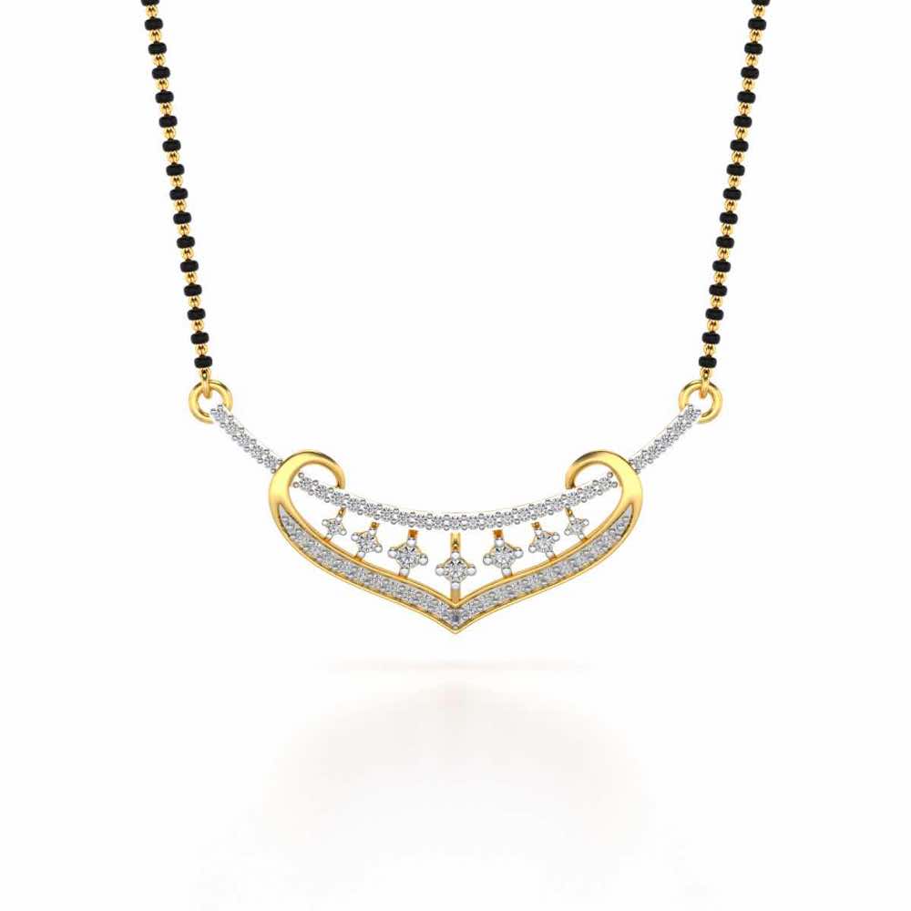 Aaravi Silver Mangalsutra - Yellow Gold - Image 3
