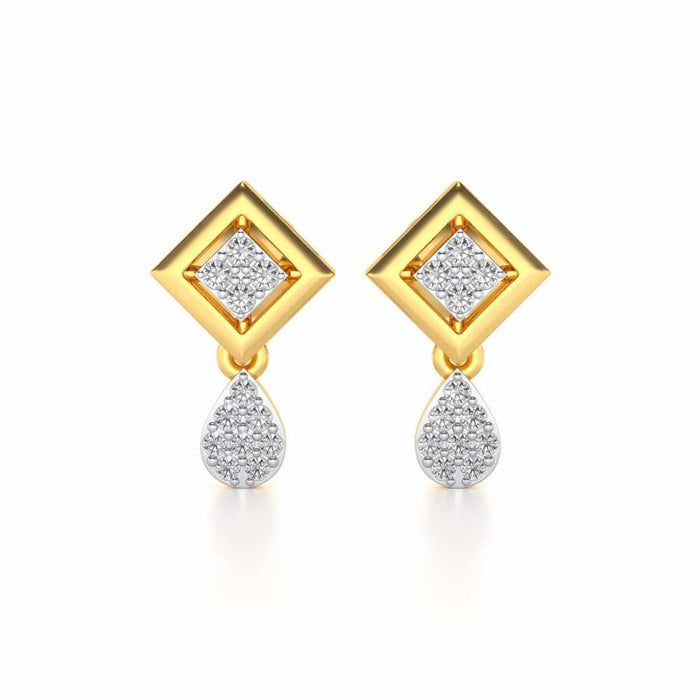 Aarin Silver Earrings - Yellow Gold - Image 1