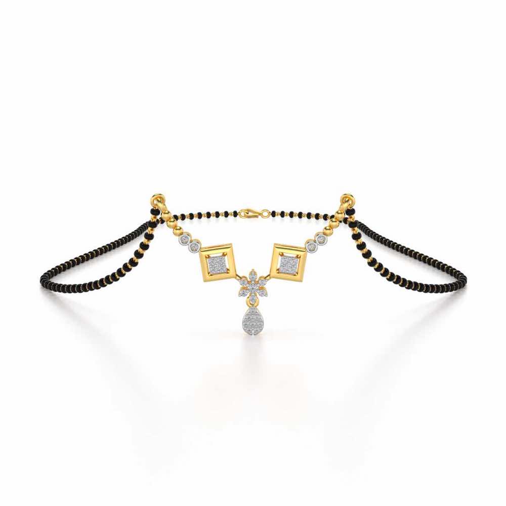 Aarin Silver Mangalsutra - Yellow Gold - Image 1