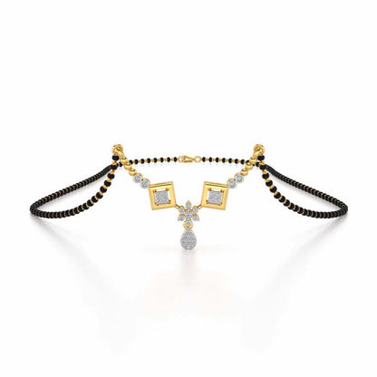 Aarin Silver Mangalsutra - Yellow Gold - Image 1