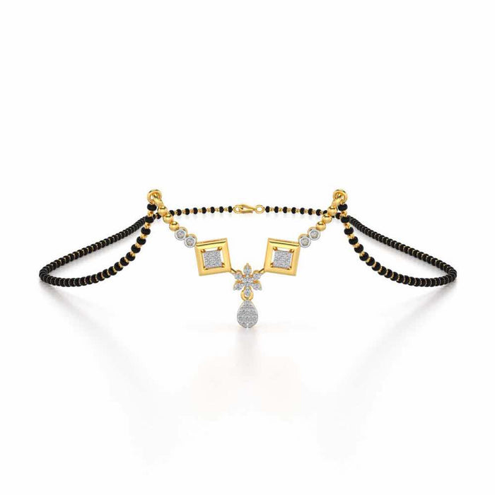 Aarin Silver Mangalsutra - Yellow Gold - Image 1
