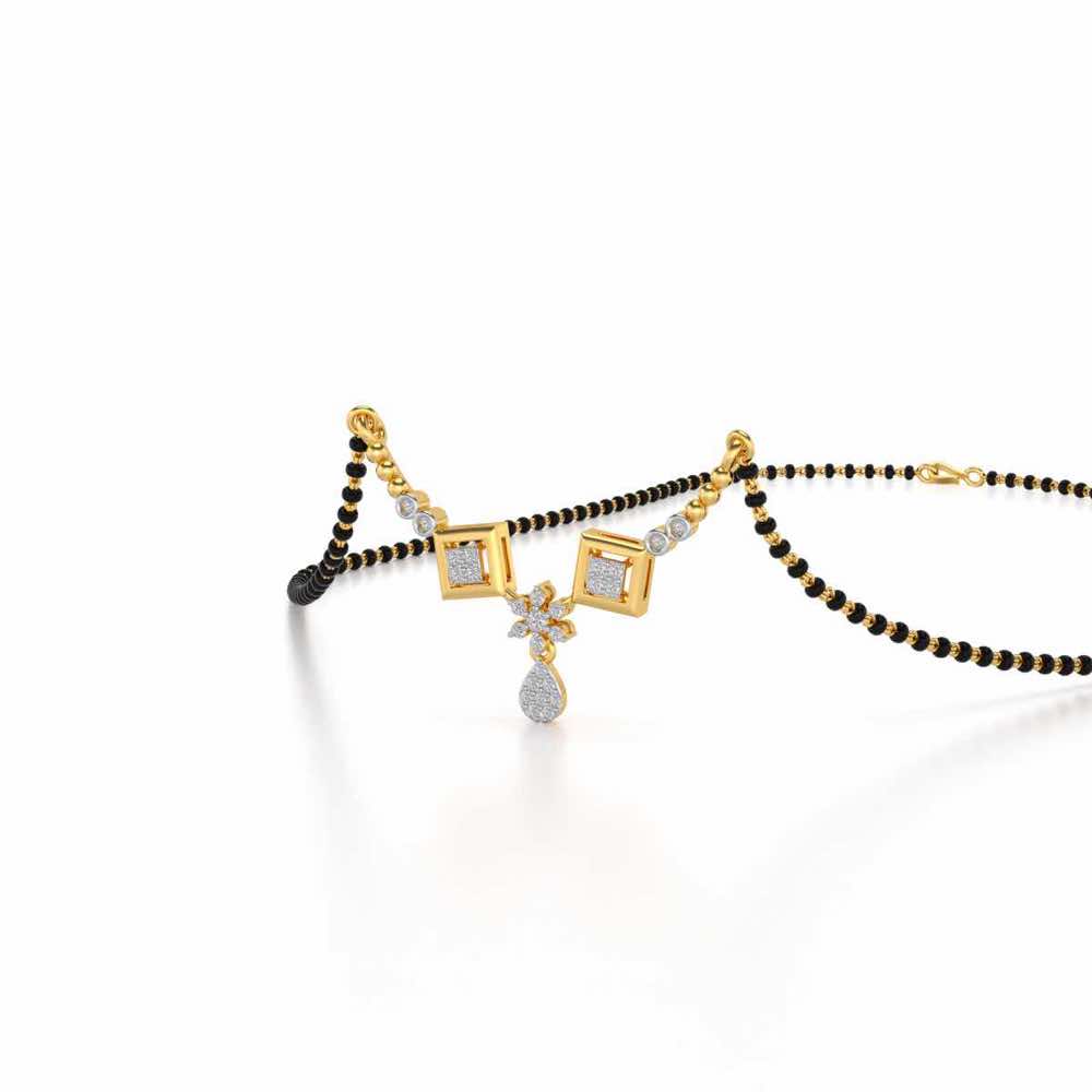 Aarin Silver Mangalsutra - Yellow Gold - Image 2