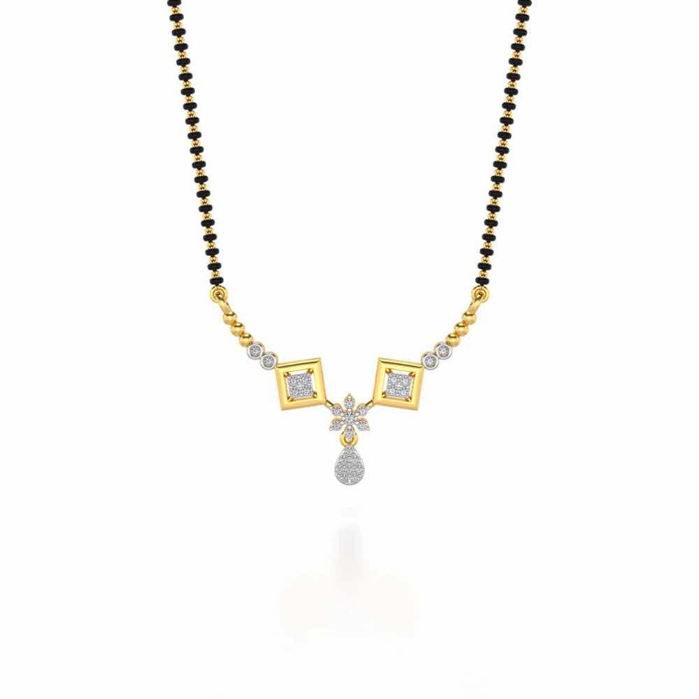 Aarin Silver Mangalsutra - Yellow Gold - Image 3