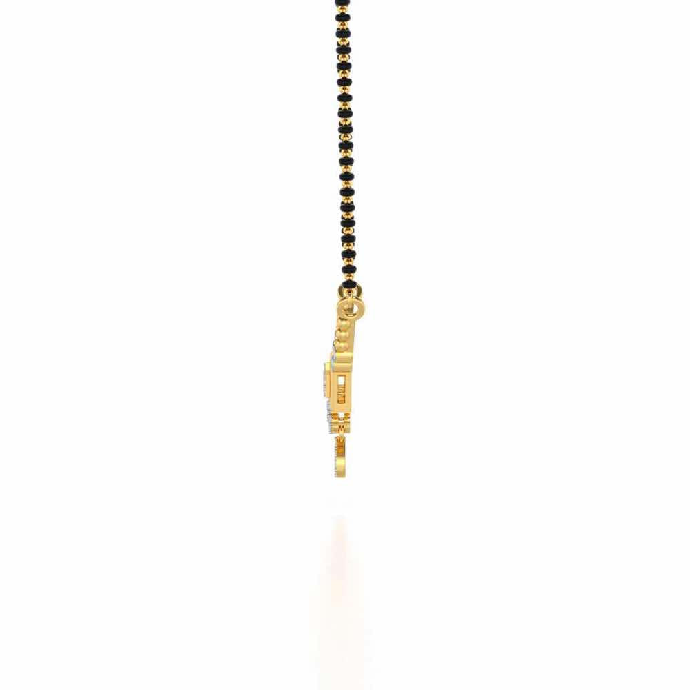 Aarin Silver Mangalsutra - Yellow Gold - Image 4