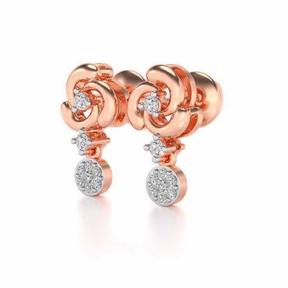 Aarna Silver Earrings - Rose Gold - Image 2