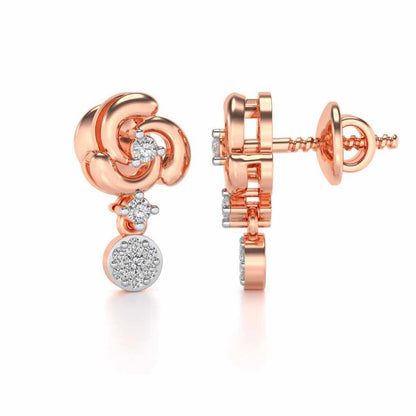 Aarna Silver Earrings - Rose Gold - Image 3