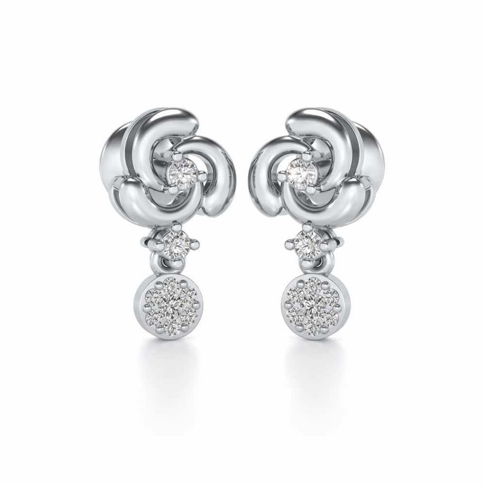 Aarna Silver Earrings - White Gold - Image 1