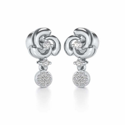 Aarna Silver Earrings - White Gold - Image 1
