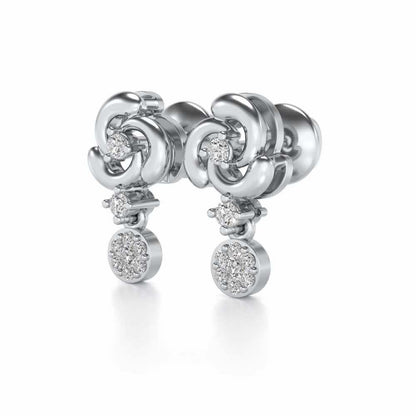 Aarna Silver Earrings - White Gold - Image 2