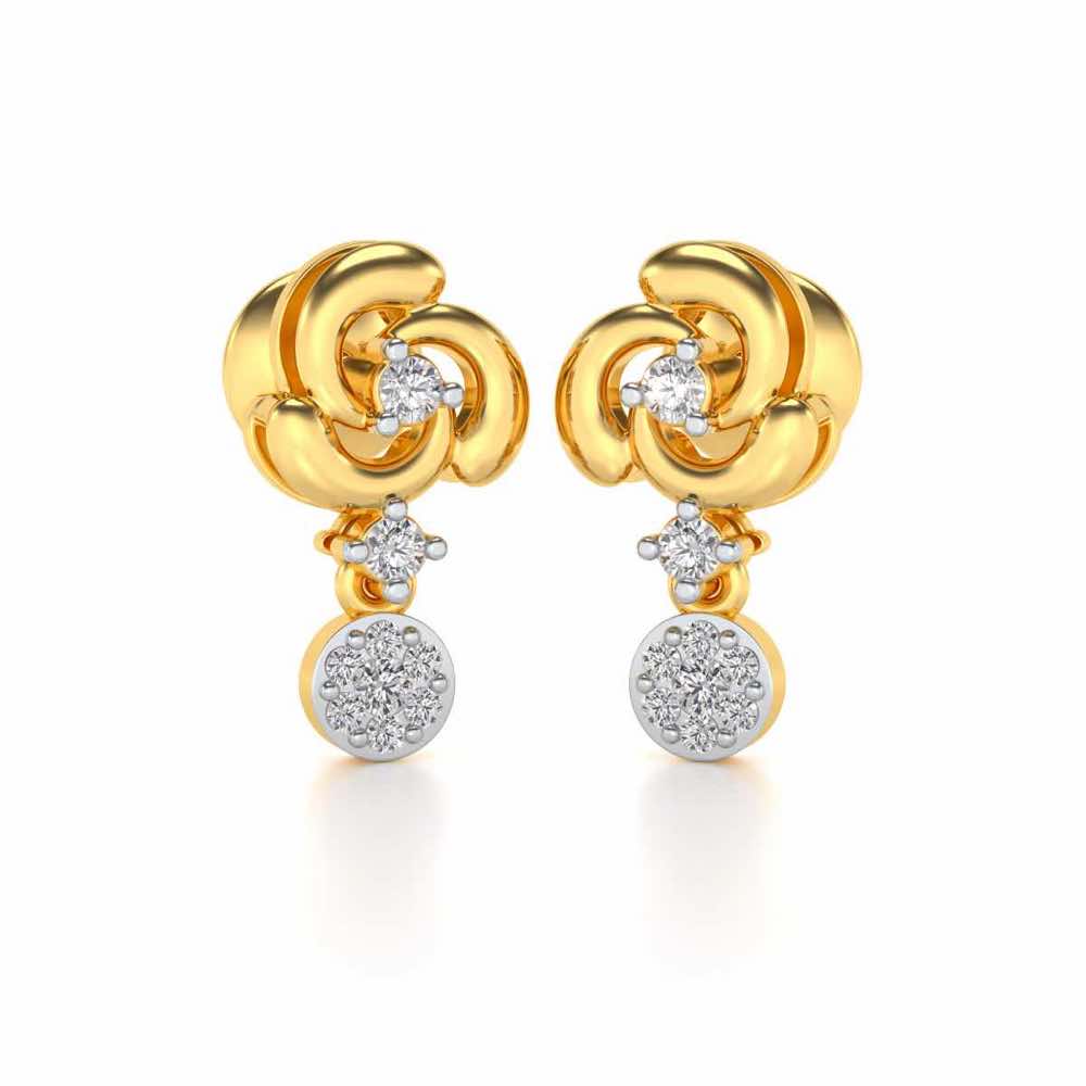 Aarna Silver Earrings - Yellow Gold - Image 1