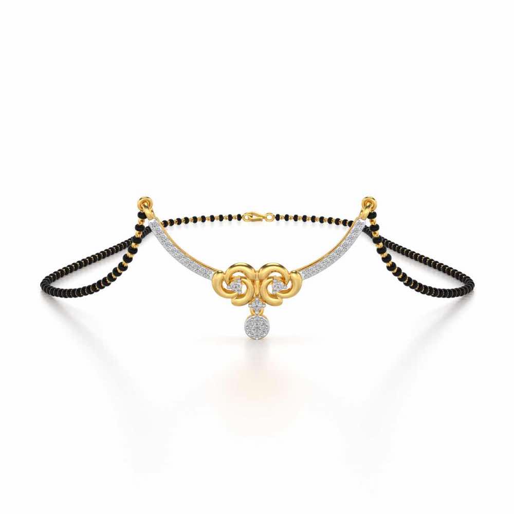 Aarna Silver Mangalsutra - Yellow Gold - Image 1