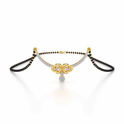 Aarna Silver Mangalsutra - Yellow Gold - Image 1